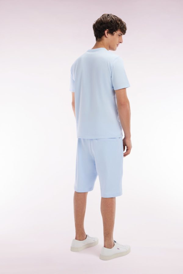 Short En Molleton Coton Ciel Coupe Droite Eden Park – Image 3