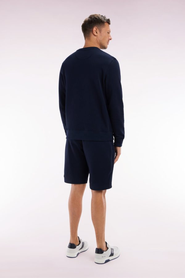 Short En Molleton Coton Marine Coupe Droite Eden Park – Image 2