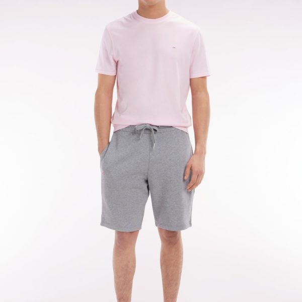 Short En Molleton Coton Gris Coupe Droite Eden Park