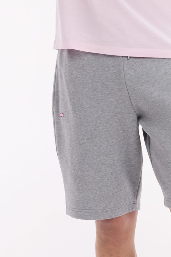 Short En Molleton Coton Gris Coupe Droite Eden Park – Image 3