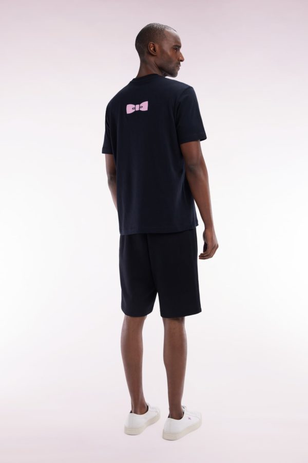 Short En Molleton Coton Noir Coupe Droite Eden Park – Image 3
