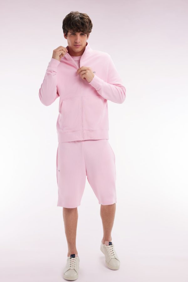 Short En Molleton Coton Rose Coupe Droite Eden Park – Image 2