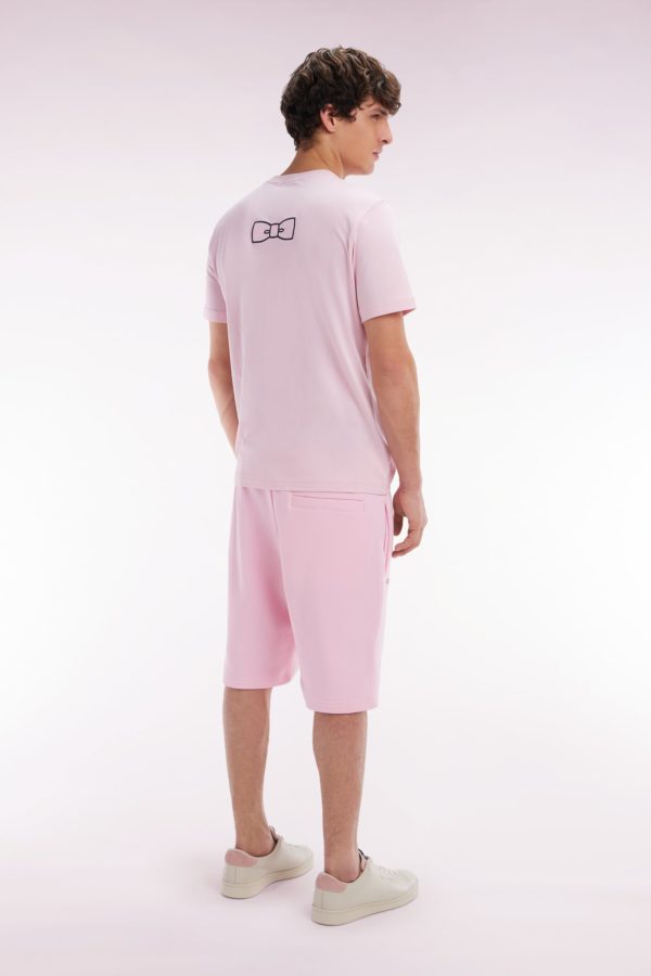 Short En Molleton Coton Rose Coupe Droite Eden Park – Image 3