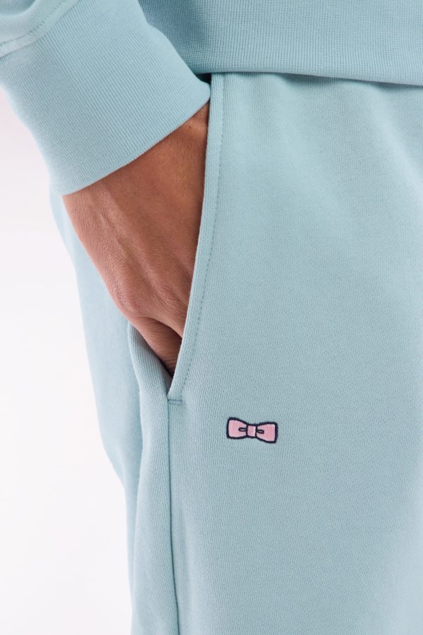 Short En Molleton Coton Vert D'eau Coupe Droite Eden Park – Image 4