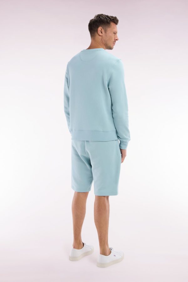 Short En Molleton Coton Vert D'eau Coupe Droite Eden Park – Image 3