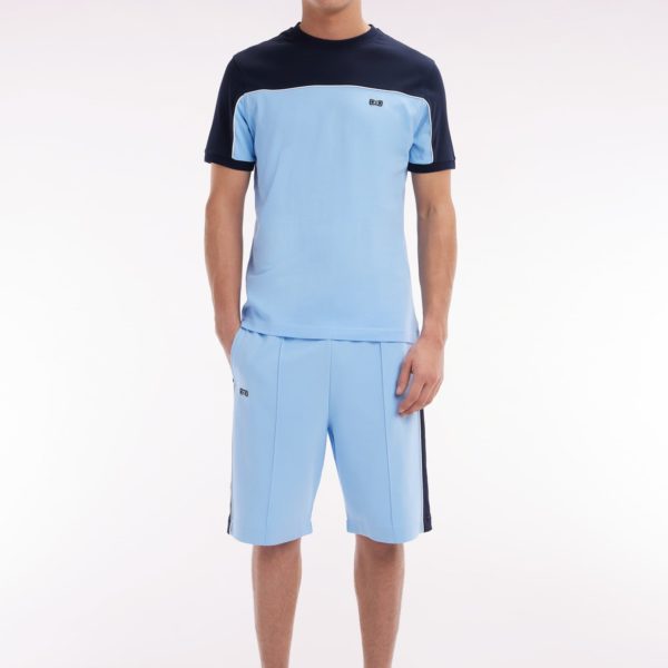 Short De Jogging En Coton Interlock Ciel Coupe Droite Eden Park