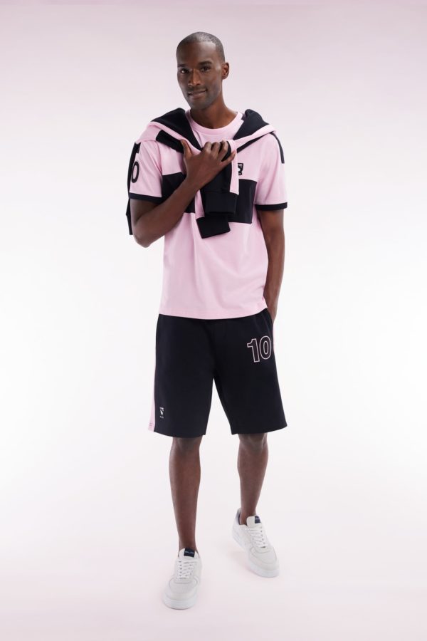 Short New Zealand En Coton Noir Et Rose Coupe Décontractée Eden Park – Image 2
