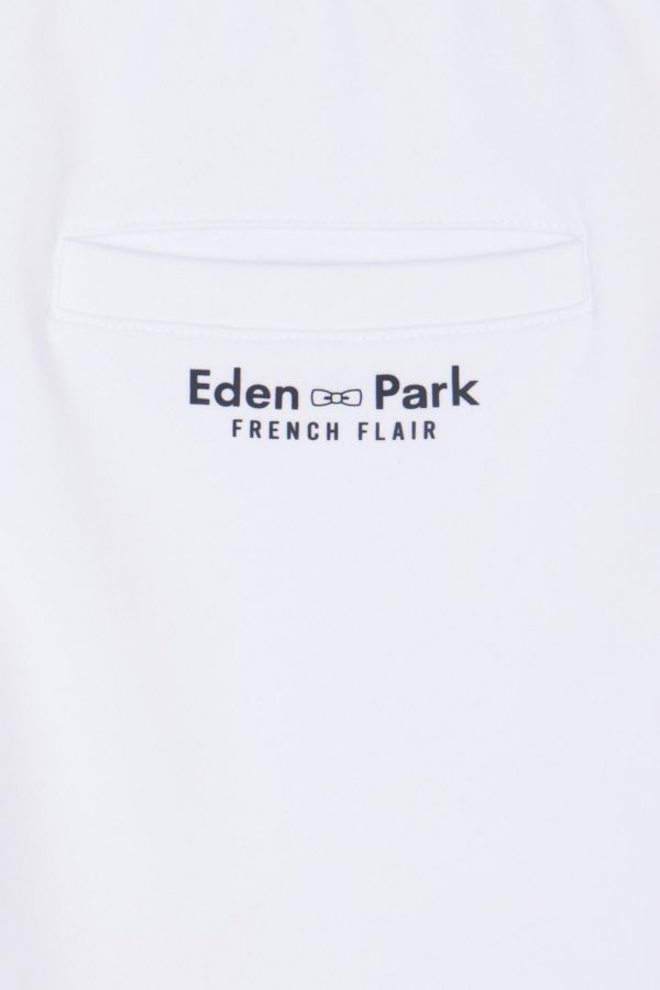 Short De Jogging En Molleton Coton Blanc Coupe Décontractée Eden Park – Image 5
