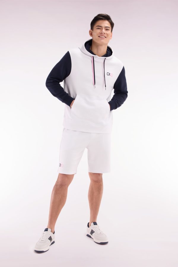Short De Jogging En Molleton Coton Blanc Coupe Décontractée Eden Park – Image 2
