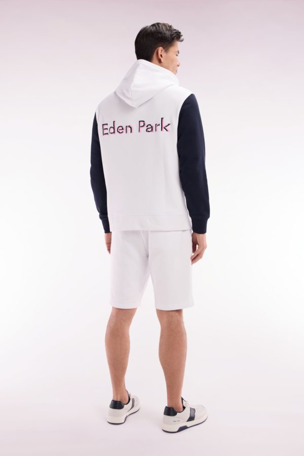 Short De Jogging En Molleton Coton Blanc Coupe Décontractée Eden Park – Image 3