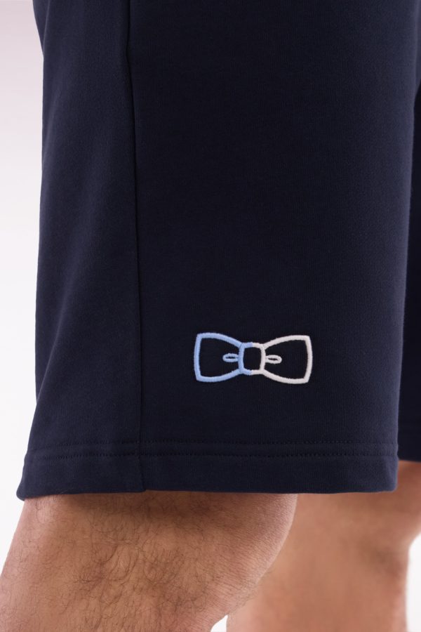 Short De Jogging En Molleton Coton Marine Coupe Décontractée Eden Park – Image 4