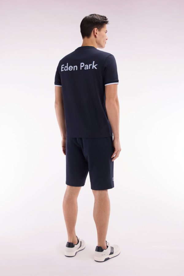 Short De Jogging En Molleton Coton Marine Coupe Décontractée Eden Park – Image 3