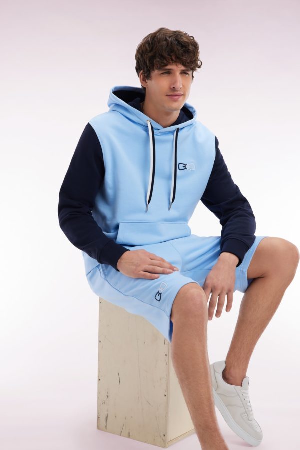 Short De Jogging En Molleton Coton Ciel Coupe Décontractée Eden Park – Image 2