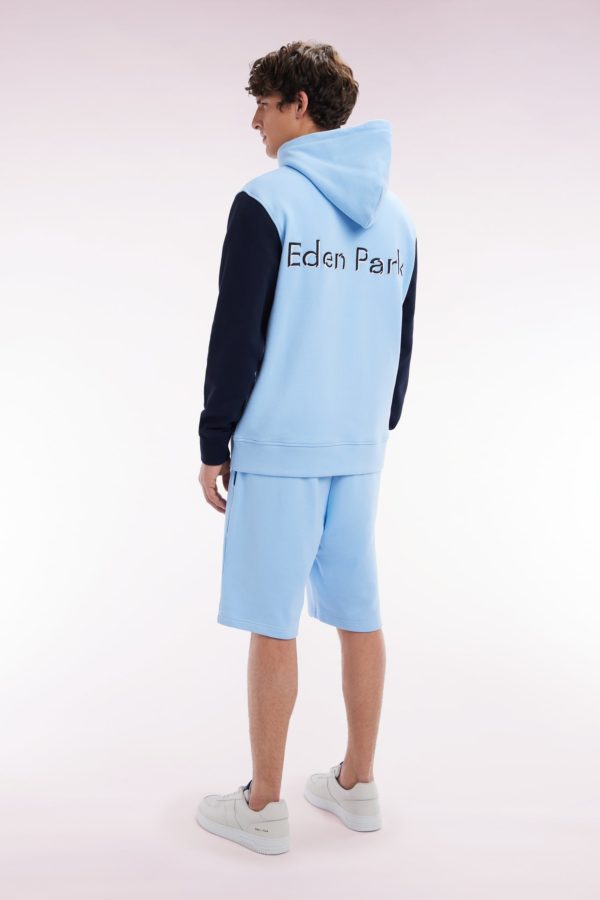 Short De Jogging En Molleton Coton Ciel Coupe Décontractée Eden Park – Image 3