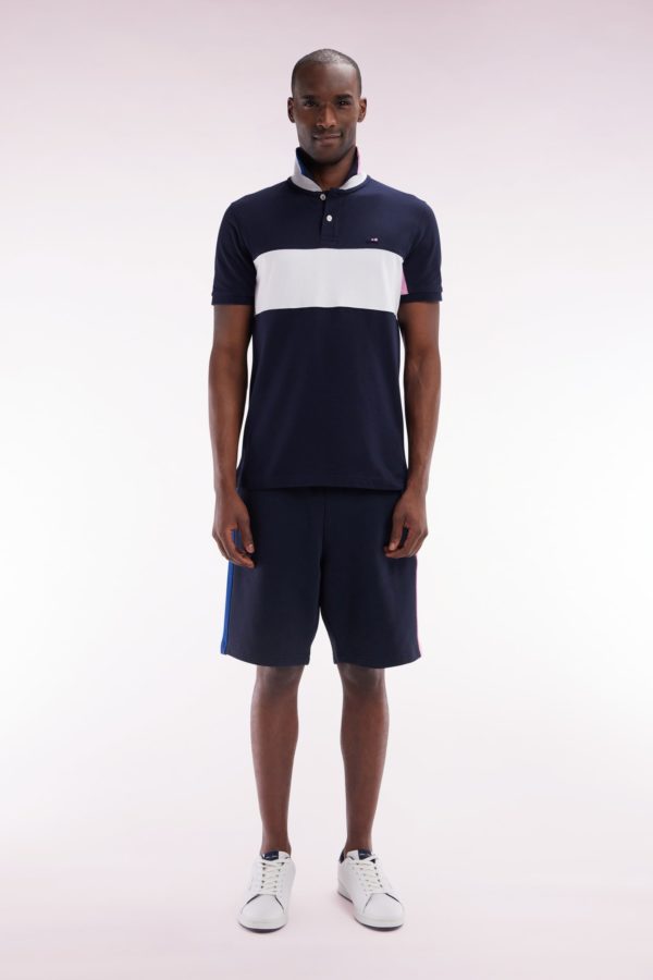 Short En Molleton Coton Marine Coupe Décontractée Eden Park