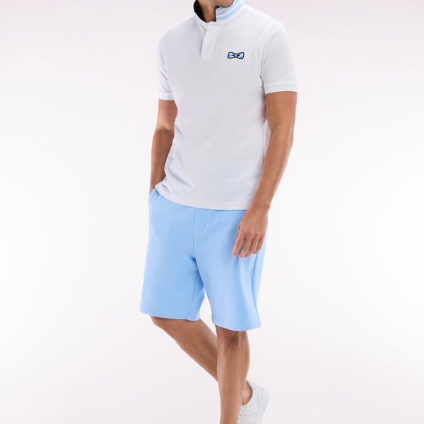 Short En Molleton Coton Ciel Nœud Papillon Cerclé Coupe Décontractée Eden Park