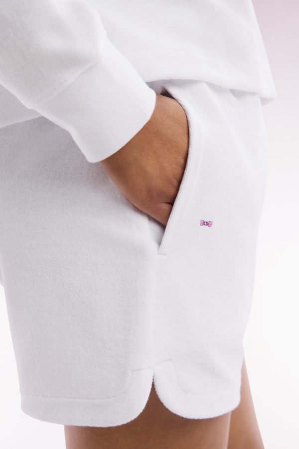 Short En Molleton Coton Mélangé Blanc Coupe Droite Eden Park – Image 4