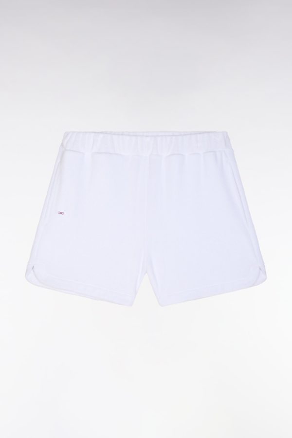 Short En Molleton Coton Mélangé Blanc Coupe Droite Eden Park – Image 5