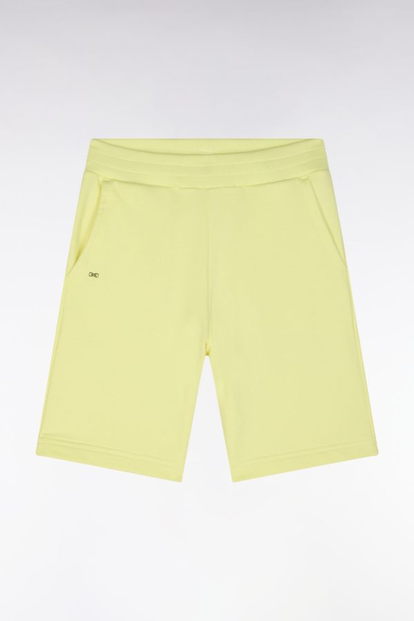 Short En Molleton Coton Jaune Coupe Droite Eden Park