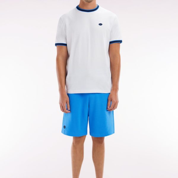 Short En Molleton Coton Bleu Coupe Décontractée Eden Park