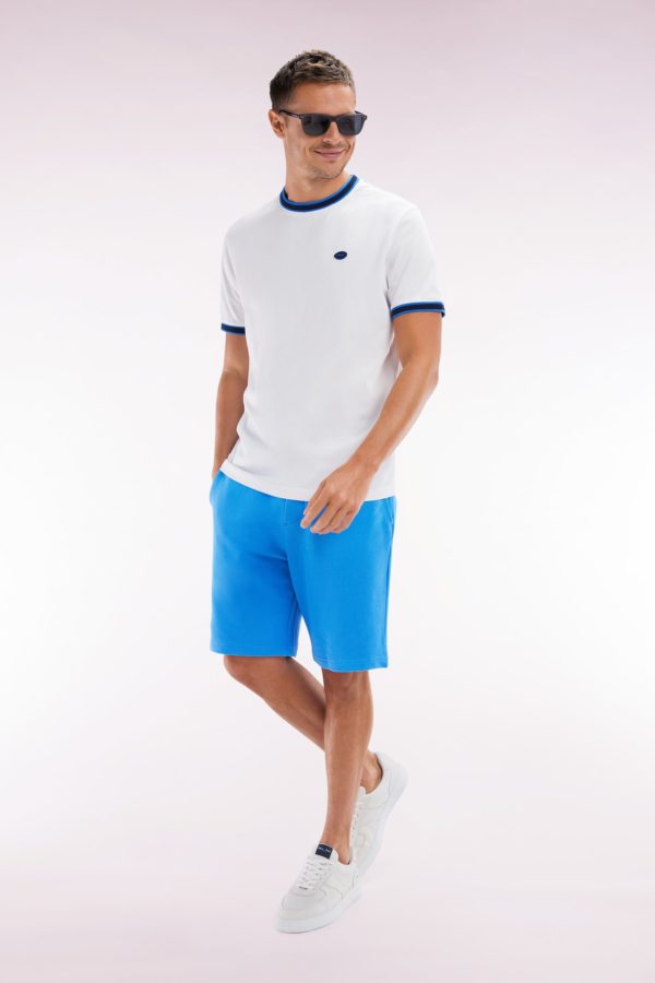 Short En Molleton Coton Bleu Coupe Décontractée Eden Park – Image 2