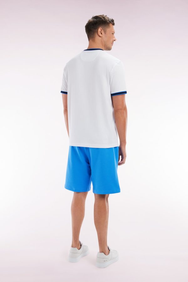 Short En Molleton Coton Bleu Coupe Décontractée Eden Park – Image 3