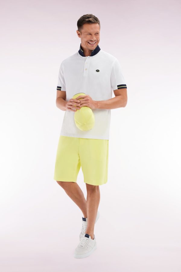 Short En Molleton Coton Jaune Coupe Décontractée Eden Park – Image 2