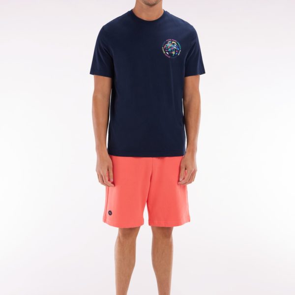 Short En Molleton Coton Corail Coupe Décontractée Eden Park