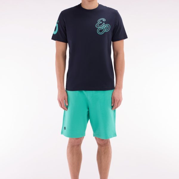 Short En Molleton Coton Vert Coupe Décontractée Eden Park
