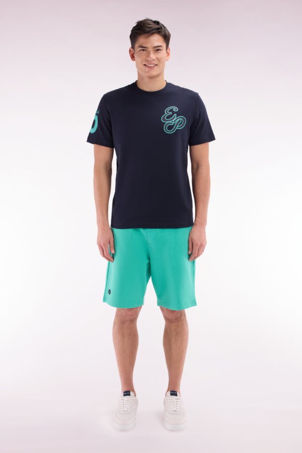 Short En Molleton Coton Vert Coupe Décontractée Eden Park – Image 2