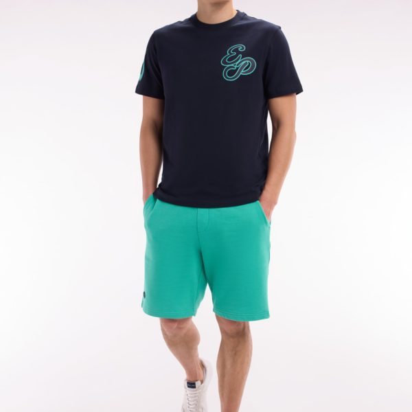 Short En Molleton Coton Vert Coupe Décontractée Eden Park