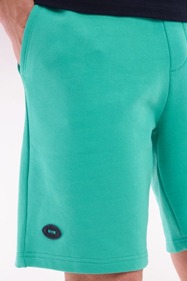 Short En Molleton Coton Vert Coupe Décontractée Eden Park – Image 3