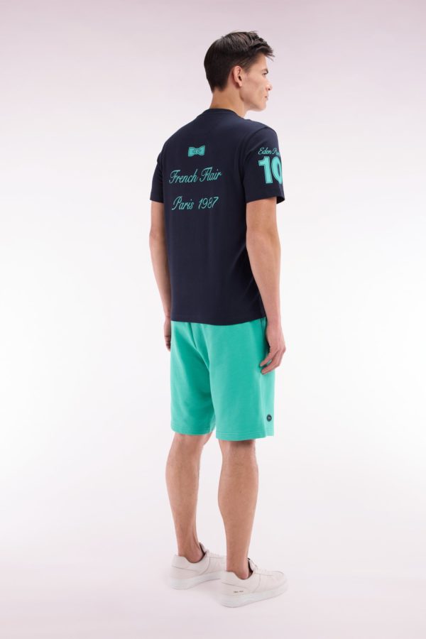 Short En Molleton Coton Vert Coupe Décontractée Eden Park – Image 4