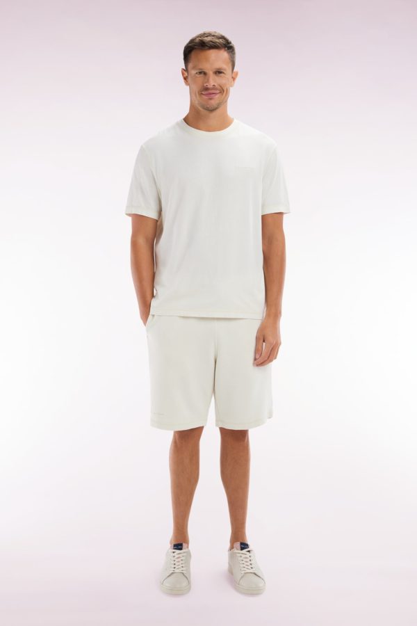 Short En Molleton Coton Beige Coupe Décontractée Eden Park