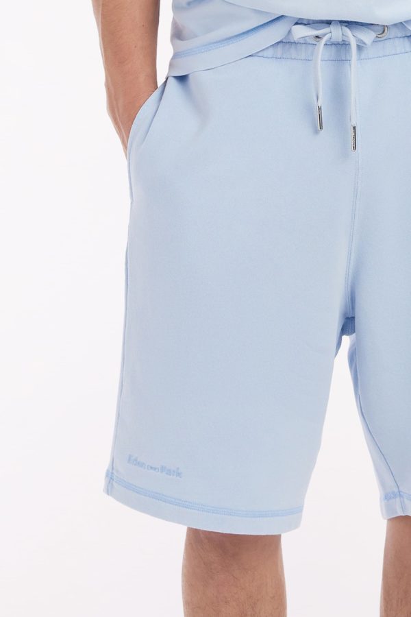 Short En Molleton Coton Bleu Ciel Coupe Décontractée Eden Park – Image 4