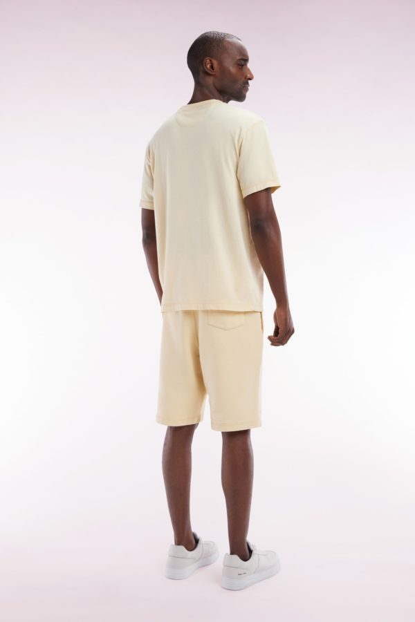 Short En Molleton Coton Ocre Coupe Décontractée Eden Park – Image 2