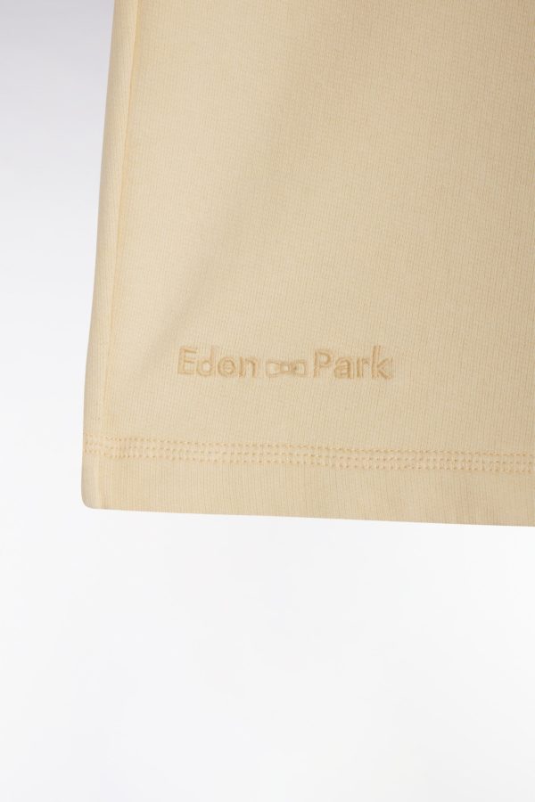 Short En Molleton Coton Ocre Coupe Décontractée Eden Park – Image 4