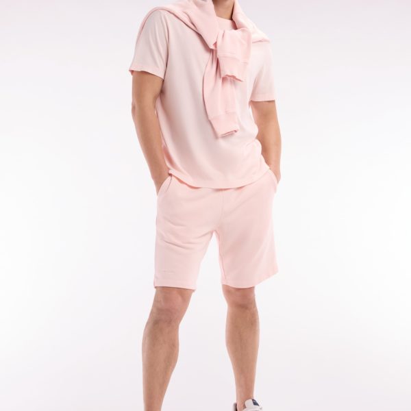 Short En Molleton Coton Rose Pâle Coupe Décontractée Eden Park