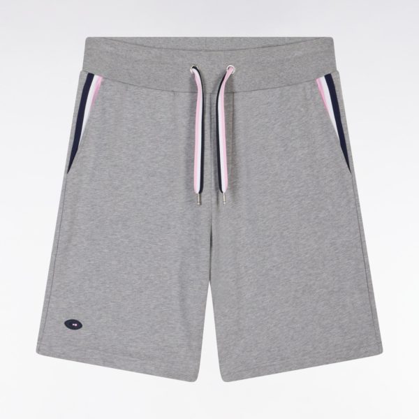 Short Xv De France En Molleton Coton Gris Coupe Décontractée Eden Park