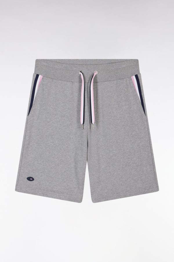 Short Xv De France En Molleton Coton Gris Coupe Décontractée Eden Park