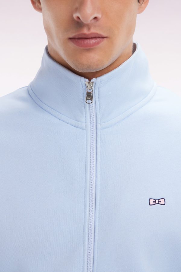 Sweatshirt Zippé En Coton Ciel Coupe Droite Eden Park – Image 4