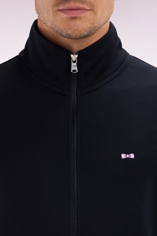 Sweatshirt Zippé En Coton Noir Coupe Droite Eden Park – Image 3