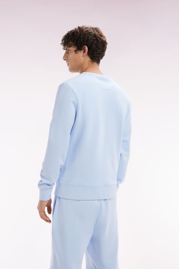 Sweatshirt En Molleton Coton Ciel Coupe Droite Et Col Rond Eden Park – Image 3