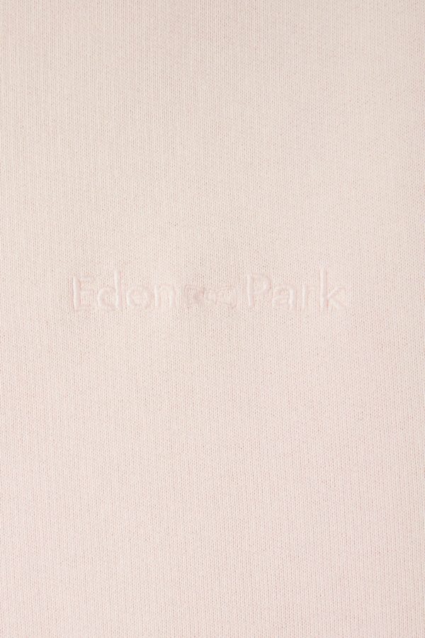 Sweatshirt Surteint À Col Rond En Molleton Coton Rose Pâle Coupe Décontractée Eden Park – Image 5