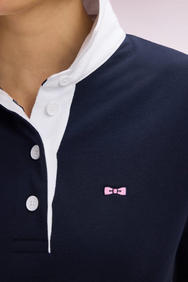Sweatshirt À Col Maillot En Coton Marine Coupe Décontractée Eden Park – Image 4