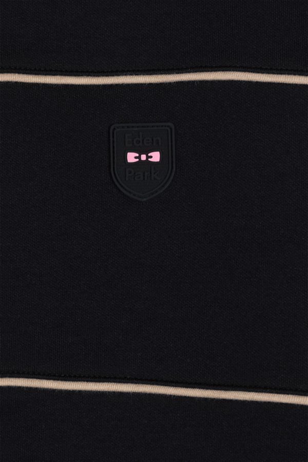 Sweatshirt Zippé À Col Montant En Coton Mélangé Noir Eden Park – Image 5