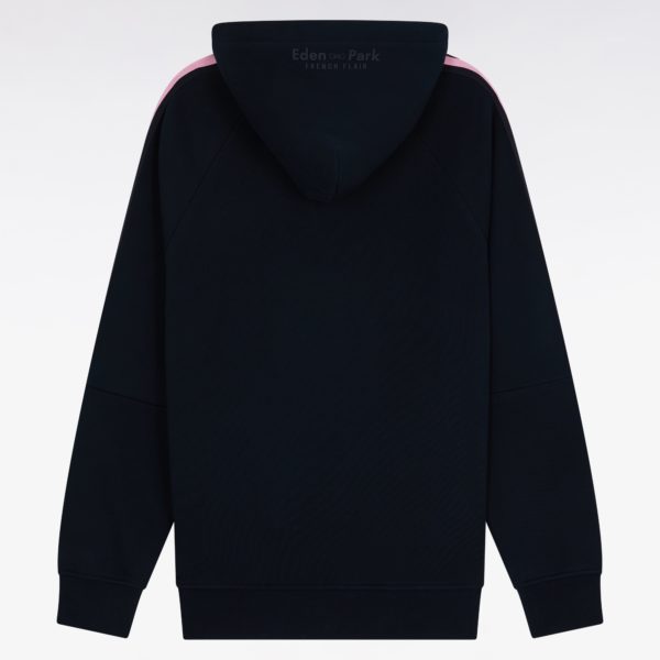 Sweatshirt À Capuche En Coton Marine Et Rose Coupe Décontractée Eden Park