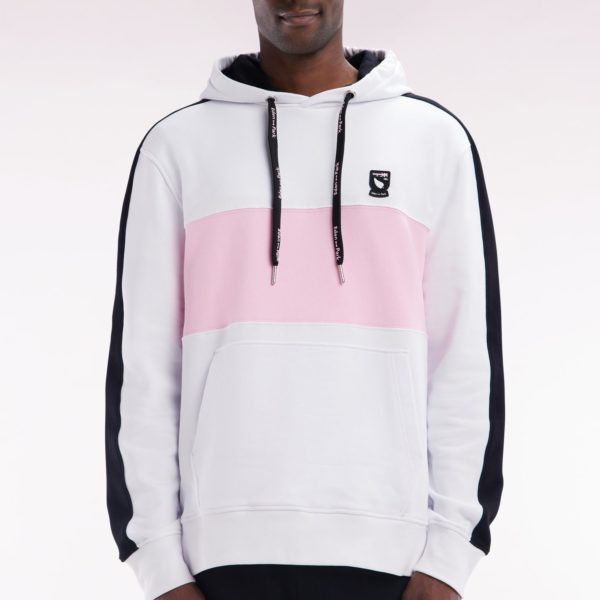 Sweatshirt À Capuche New Zealand En Coton Blanc Coupe Décontractée Eden Park