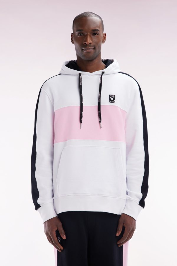 Sweatshirt À Capuche New Zealand En Coton Blanc Coupe Décontractée Eden Park