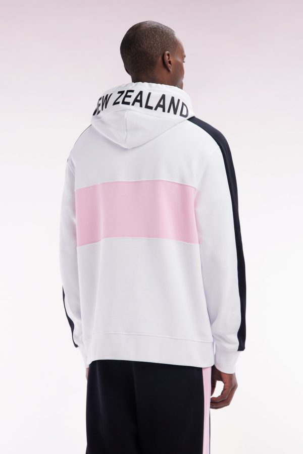Sweatshirt À Capuche New Zealand En Coton Blanc Coupe Décontractée Eden Park – Image 3